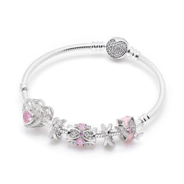 Armband mit Charms Set INFINITY LOVE aus 925 Sterling-Silber – Charmerie