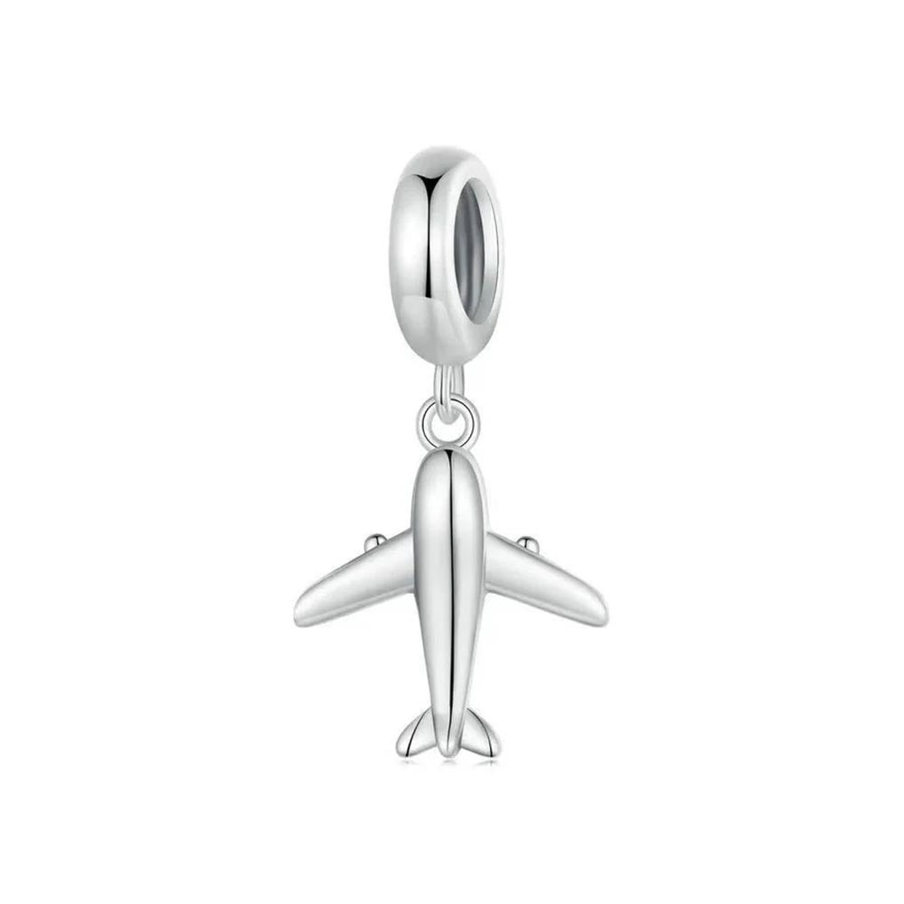 Flugzeug Reise Charm Anhänger aus 925 Sterling-Silber – Charmerie