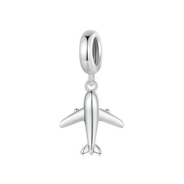 Flugzeug Reise Charm Anhänger aus 925 Sterling-Silber – Charmerie