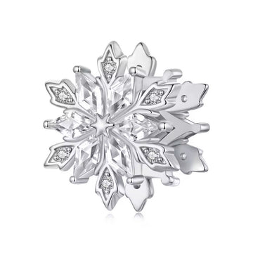 Schneekristall Charm aus 925 Sterling-Silber – Charmerie
